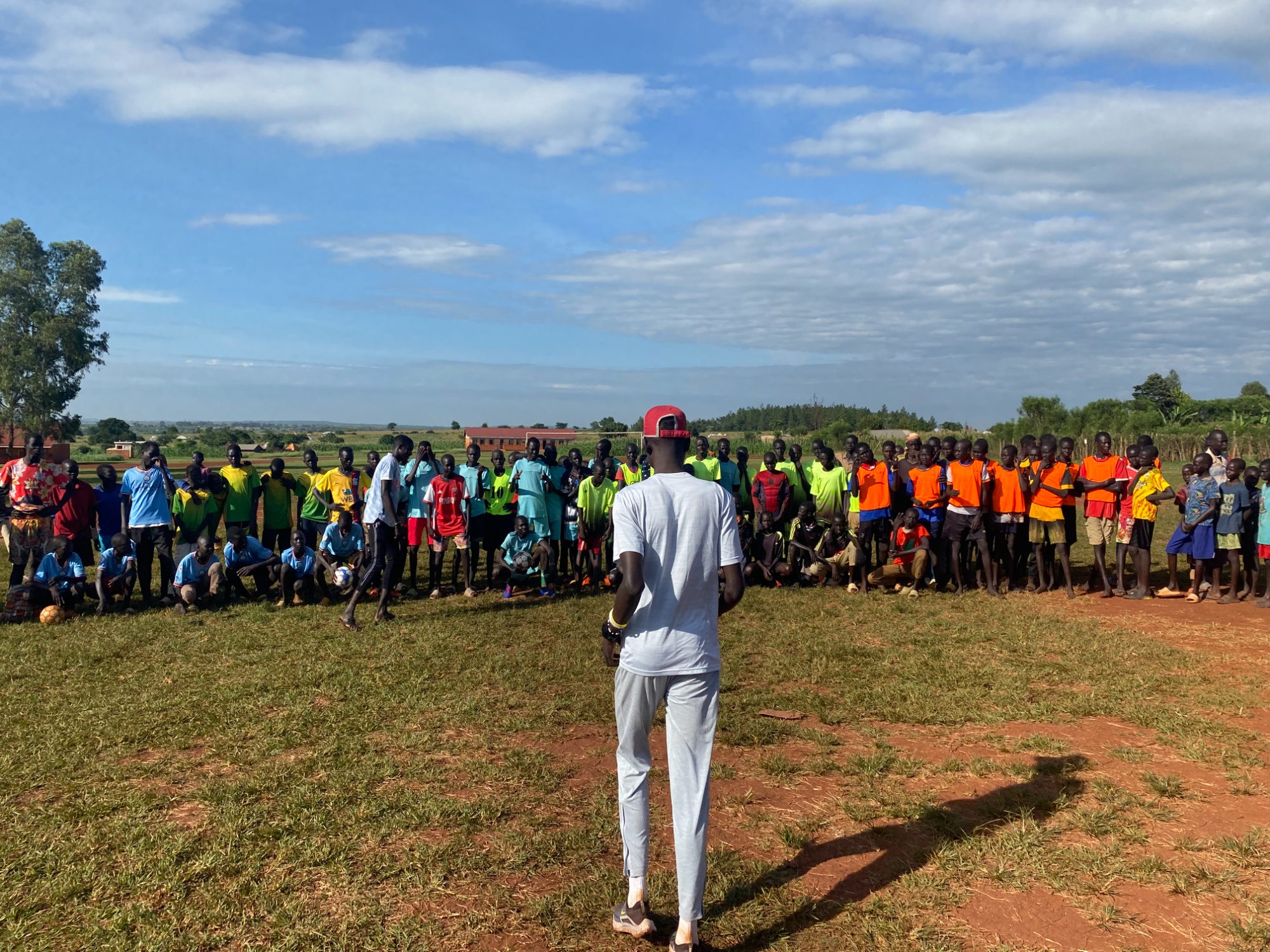 Sports camp in Kiryandongo refugee settlement 