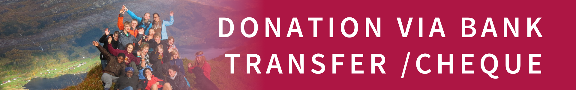 Donation via bank transfer